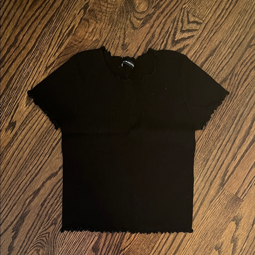 Brandy Melville Black Short Sleeve Top